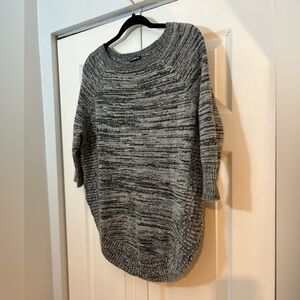 Express XS Gray Marled Oversized Knit Sweater Long Tunic